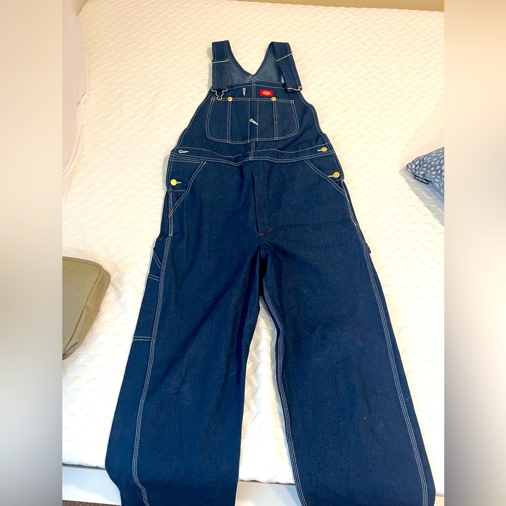 DICKIES men’s denim overalls size L